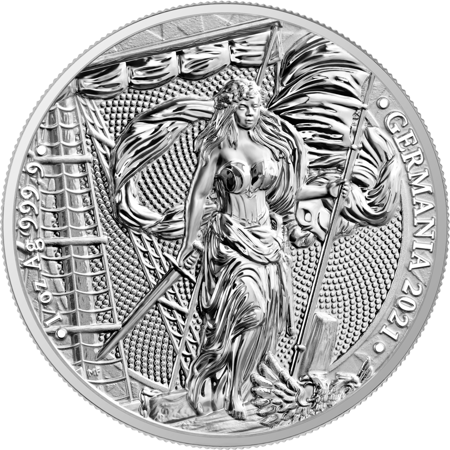 2021 Germania 1 Oz Silver - Germania Mint - Brilliant Uncirculated With COA