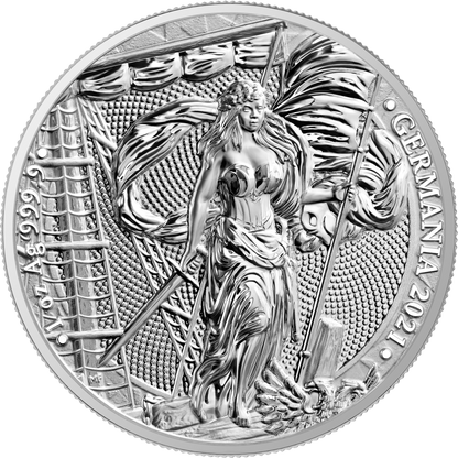 2021 Germania 1 Oz Silver - Germania Mint - Brilliant Uncirculated With COA