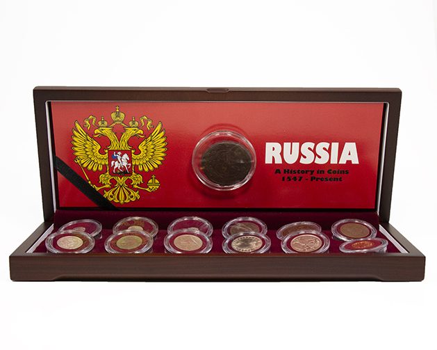 The History of Russia: Ivan the Terrible - Vladimir Putin. A Boxed Collection of 13 Coins. - CoinsTV