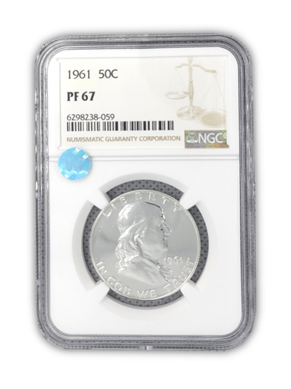 1961 Franklin Silver Half Dollar - NGC PF67 Sight White