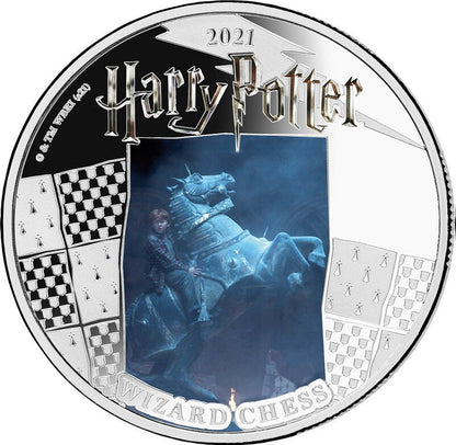 2021 WIZARD CHESS Harry Potter  1 Oz Silver Coin 5$ Samoa