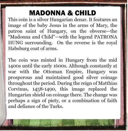 Medieval Hungarian Madonna & Child Silver Denar - NGC Certified