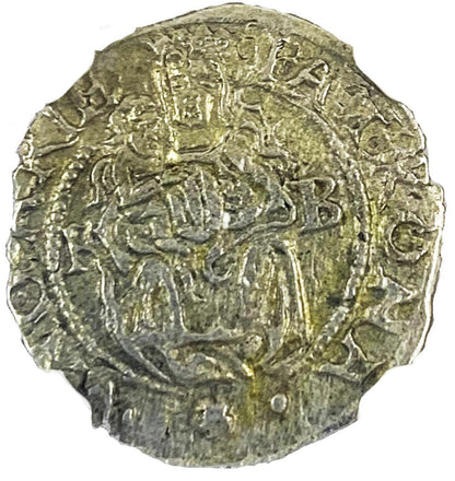 Medieval Hungarian Madonna & Child Silver Denar - NGC Certified