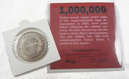 One Million Lira Coin in Display - CoinsTV