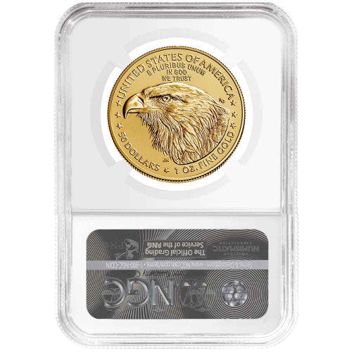 2021 $50 Gold Eagle 1 oz - Business Strike - Type 2 - NGC MS70 ER Early Release Jennie Norris Label - CoinsTV