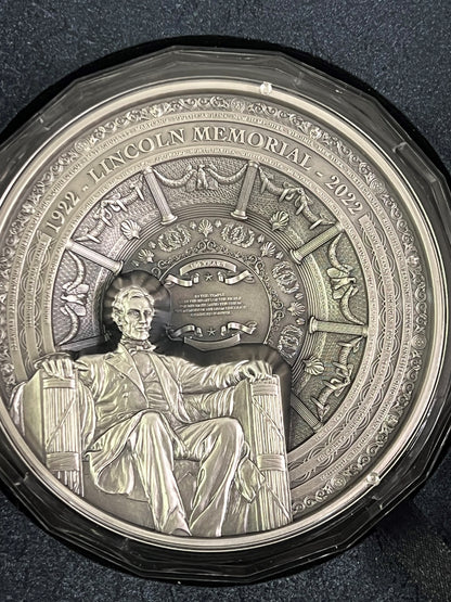 2022 Samoa Lincoln Memorial  - 1 Kilo Silver Antique Finish