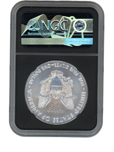 2021 Silver Eagle Type 1 - NGC MS70 FDI First Day of Issue - Mercanti Label Black Core