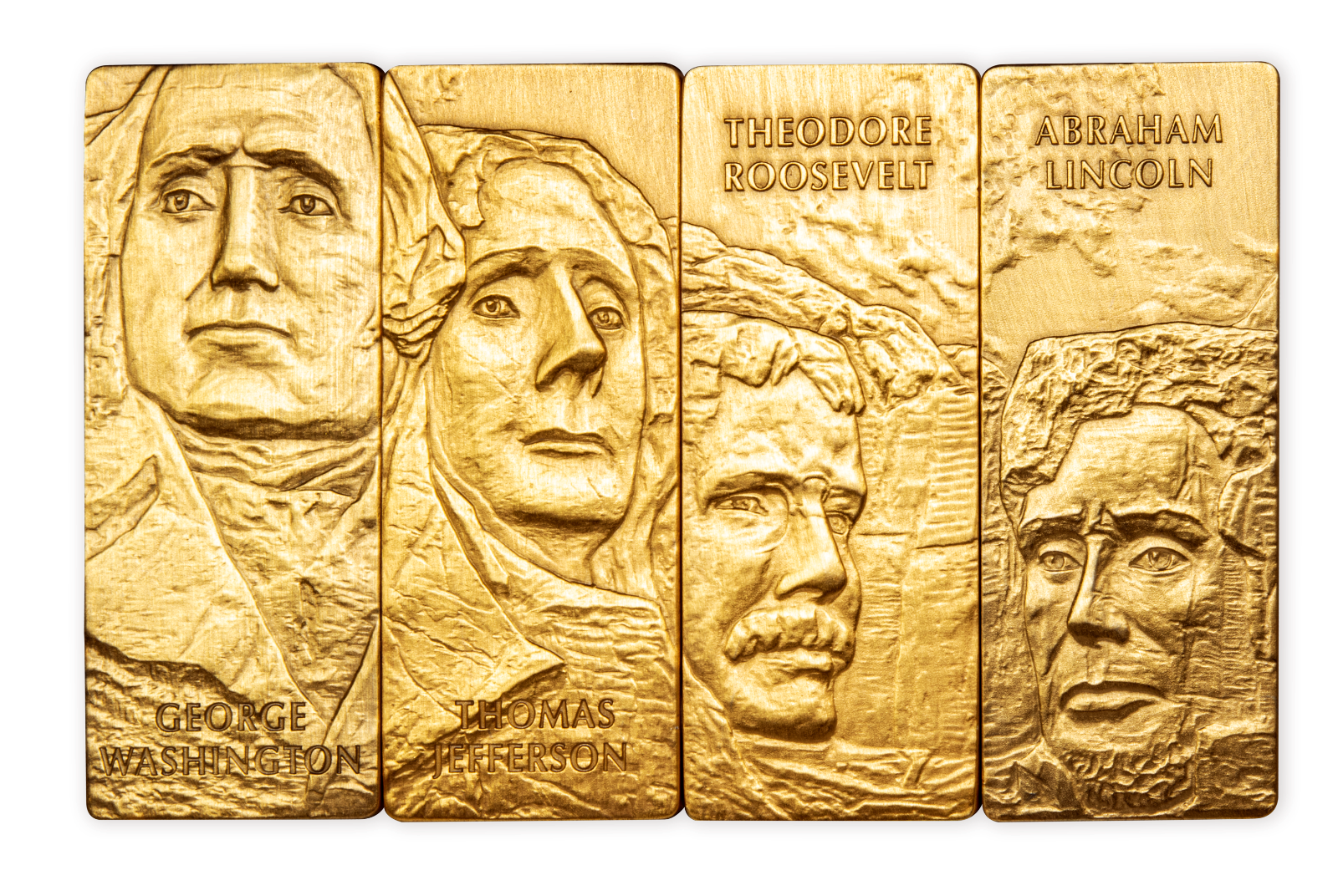 2021 Mount Rushmore 80th Anniverary 1 oz .999 Silver 4 Bar Set - Barbados - CoinsTV