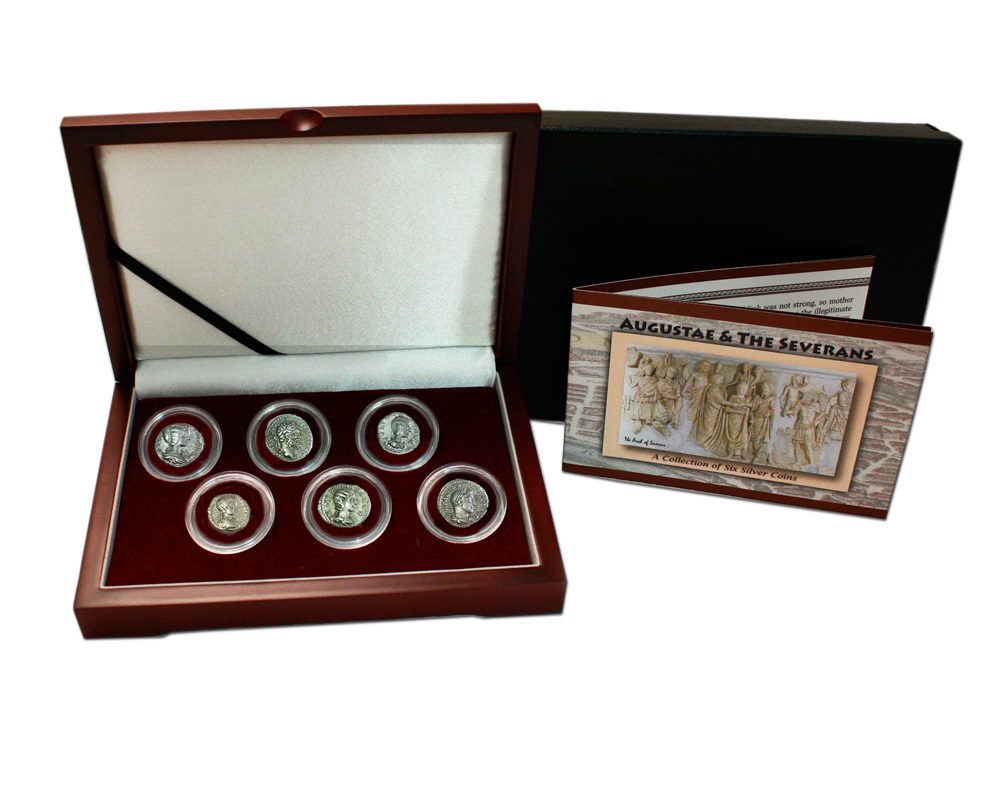 Rome's "Three Julias" : Severan Dynasty Box of 6 Silver Coins