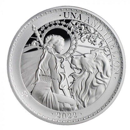 2022 St Helena Una and the Lion 1 oz  .999 Silver Proof Coin