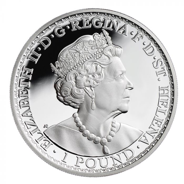 2022 St Helena Una and the Lion 1 oz  .999 Silver Proof Coin