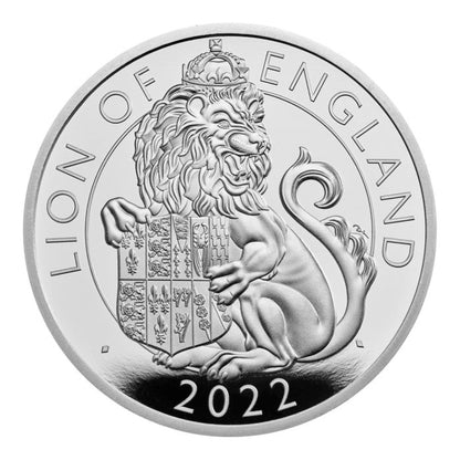2022 Britain Tudor's Beasts Lion 2 oz Silver Brilliant Uncirculated