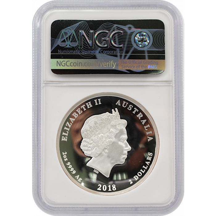 2018 Dragon and Tiger 2 Oz Silver - Perth Mint - NGC Proof 70 - CoinsTV