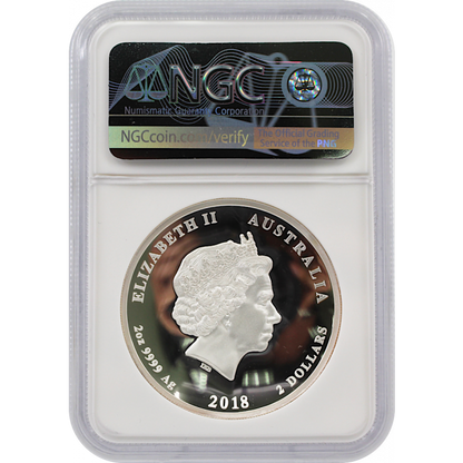 2018 Dragon and Tiger 2 Oz Silver - Perth Mint - NGC Proof 70 - CoinsTV