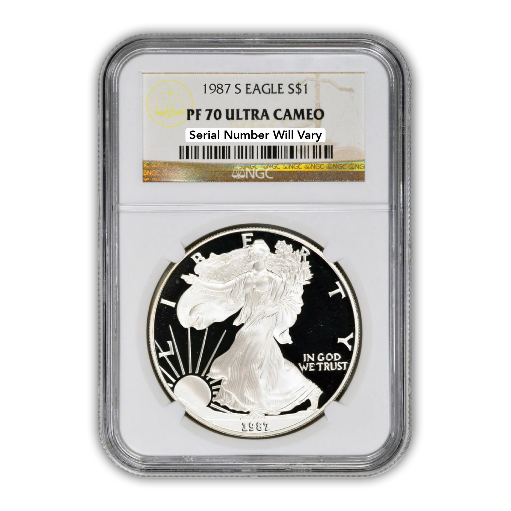 1987 Silver Eagle - Proof - NGC PF70 - CoinsTV