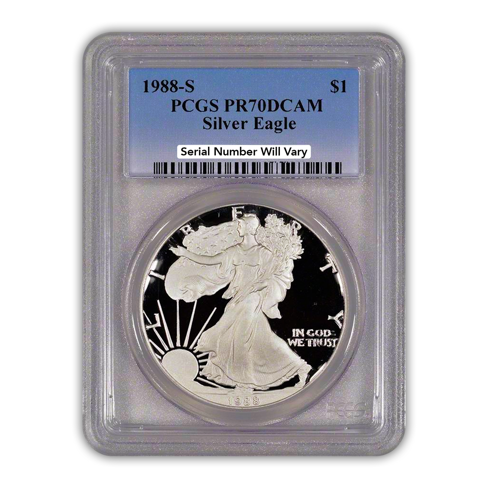 1988 Silver Eagle - Proof - PCGS PR70 - CoinsTV