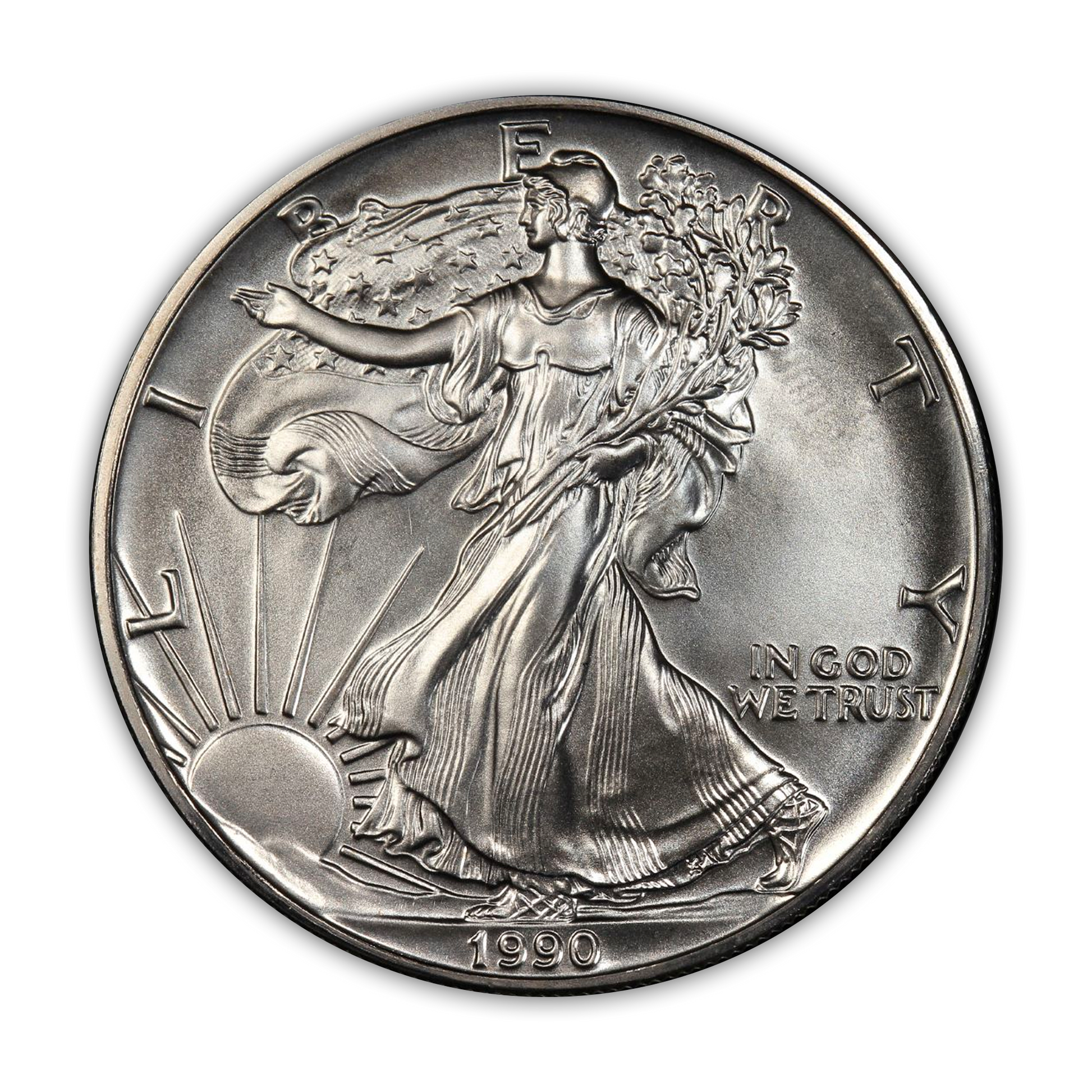 1990 Silver Eagle - Business Strike - Uncirculated - CoinsTV
