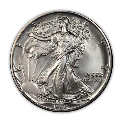 1990 Silver Eagle - Business Strike - Uncirculated - CoinsTV