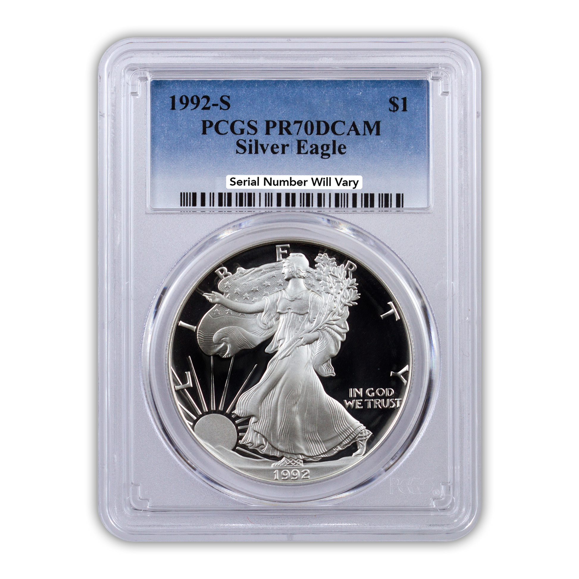 1992 Silver Eagle - Proof - PCGS PR70 - CoinsTV