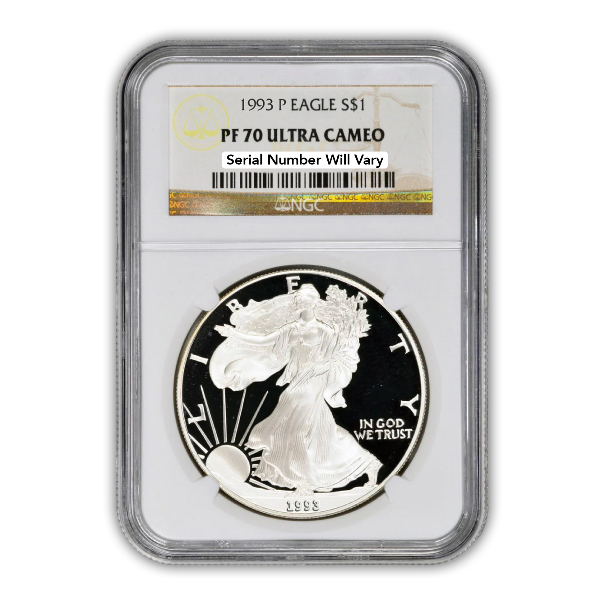 1993 Silver Eagle - Proof - NGC PF70 - CoinsTV