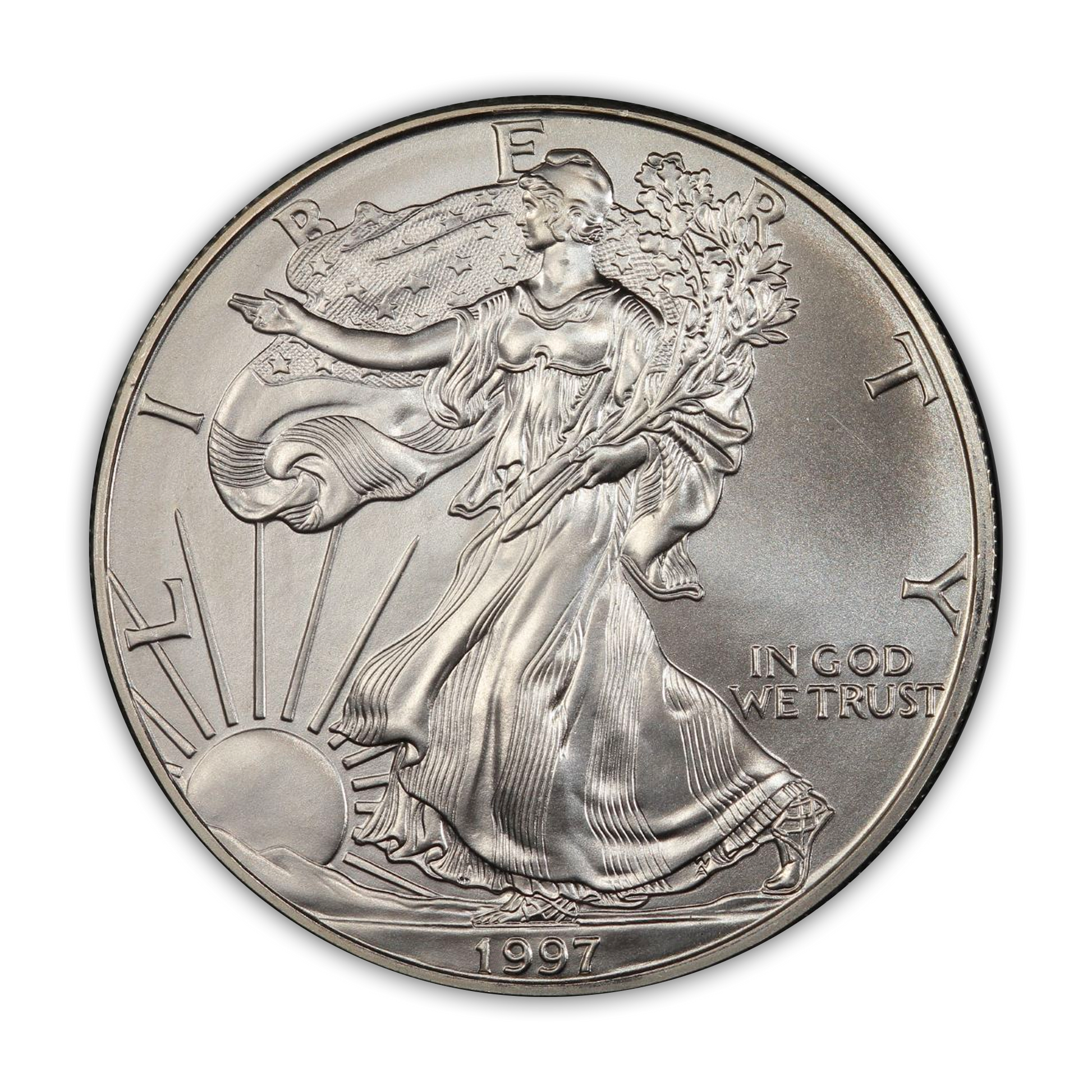 1997 Silver Eagle - Business Strike - Uncirculated - CoinsTV