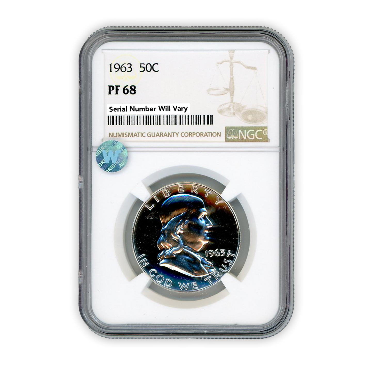 1963 Franklin Silver Half Dollar - NGC PF68 Sight White - CoinsTV