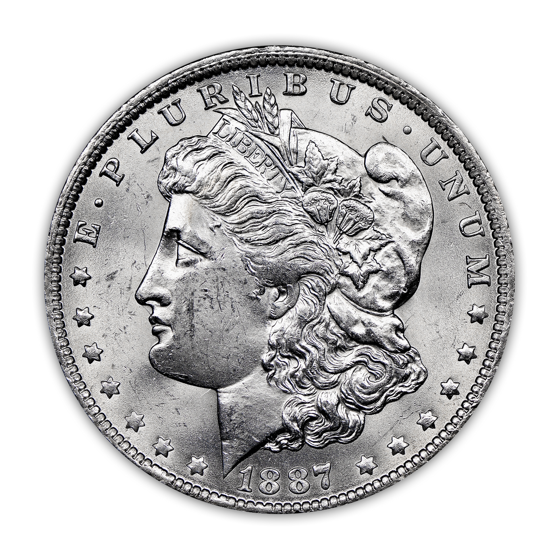 1887 Morgan Silver Dollar New Orleans - Brilliant Uncirculated - CoinsTV